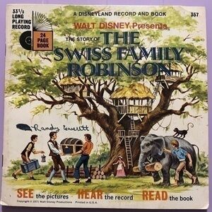 Walt Disney Swiss Family Robinson Record and Book 1971